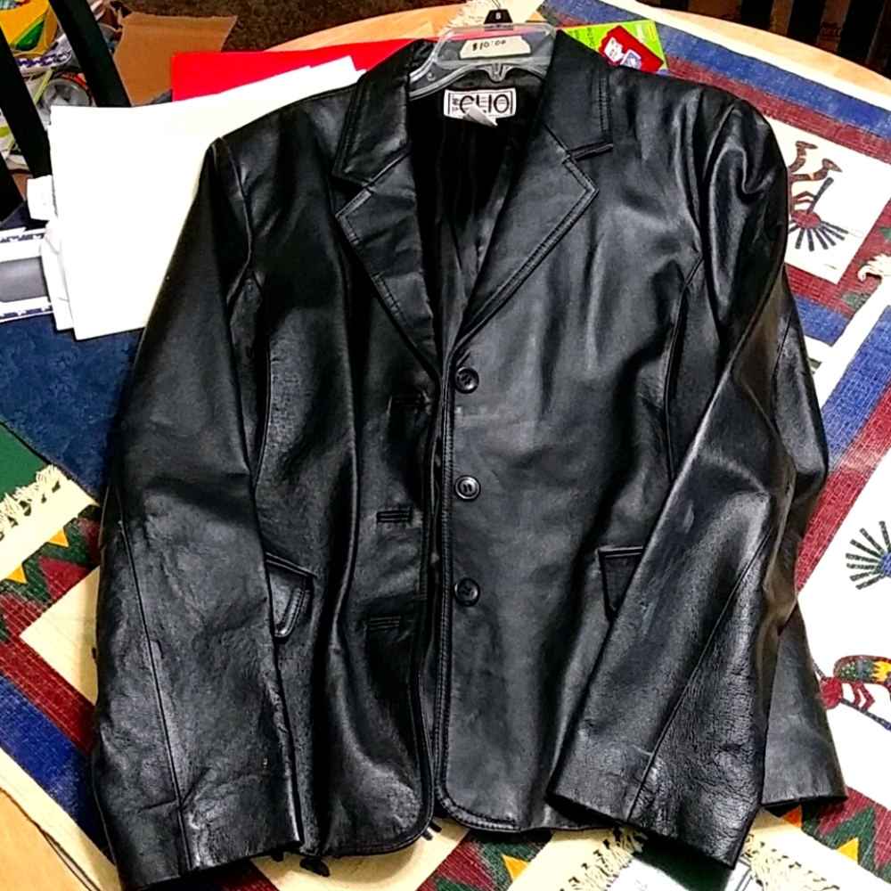 Lightweight leather coat